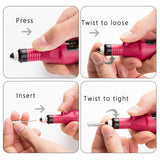 1 Set Power Professional Electric Manicure Machine Pen Pedicure Nail File Nail Tools 6 bits Drill Nail Drill Machine, US Plug Rose Red, US Plug Blue, US Plug White, EU Plug White, EU Plug Rose Red, EU Plug Black, EU Plug Green, EU Plug Pink, EU Plug Blue