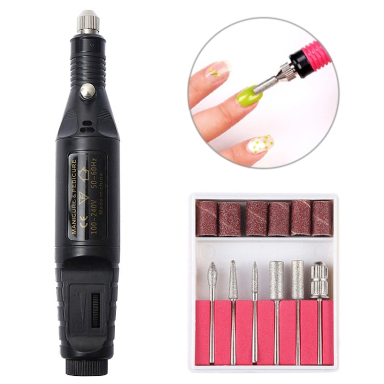 1 Set Power Professional Electric Manicure Machine Pen Pedicure Nail File Nail Tools 6 bits Drill Nail Drill Machine, US Plug Rose Red, US Plug Blue, US Plug White, EU Plug White, EU Plug Rose Red, EU Plug Black, EU Plug Green, EU Plug Pink, EU Plug Blue EU Plug Black EU Black