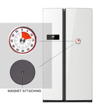 Kitchen Timer Countdown Timer with Magnetic Stainless Steel Timer, 8cm Red, 6cm Black