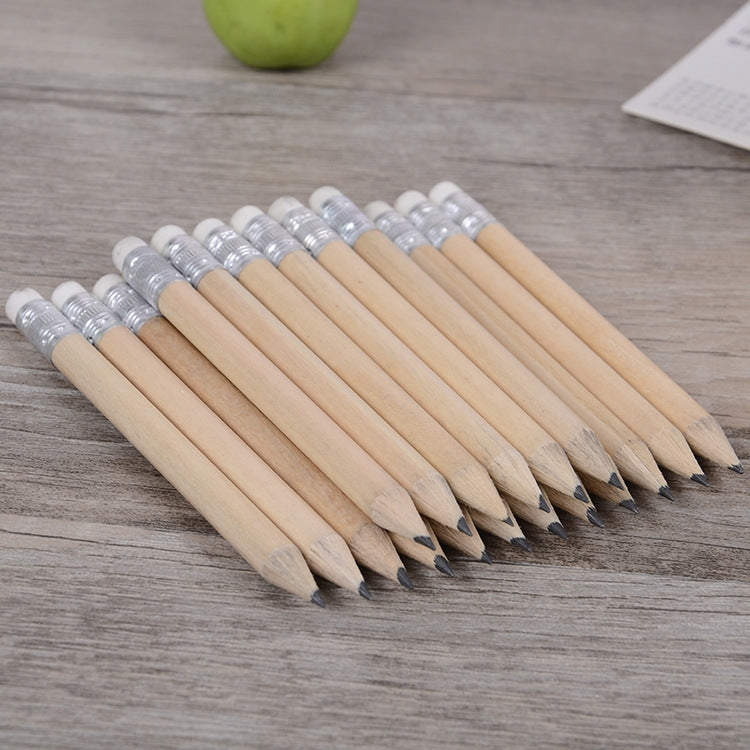 12 PCS Sharpened Pencil Round Writing Pen Wooden Student Stationery with Eraser, HB