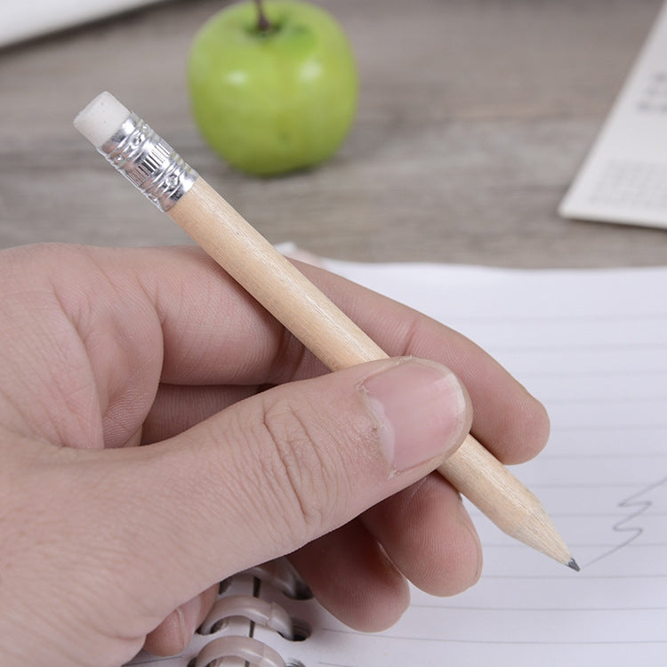 12 PCS Sharpened Pencil Round Writing Pen Wooden Student Stationery with Eraser, HB