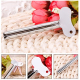 3 PCS Stainless Steel Squeezing Toothpaste Device Hair Key Squeegee Dyeing Tool Semicircular Metal Squeezer, Hair Key Squeezer