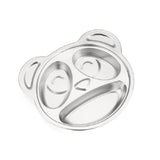 Children Household Stainless Steel Grid Cartoon Dinner Plate, Dinner Plate