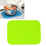 Thicken Colorful Silicone Insulation Mat European Anti-burning Pot Pad Table Waterproof Phone Pad Green