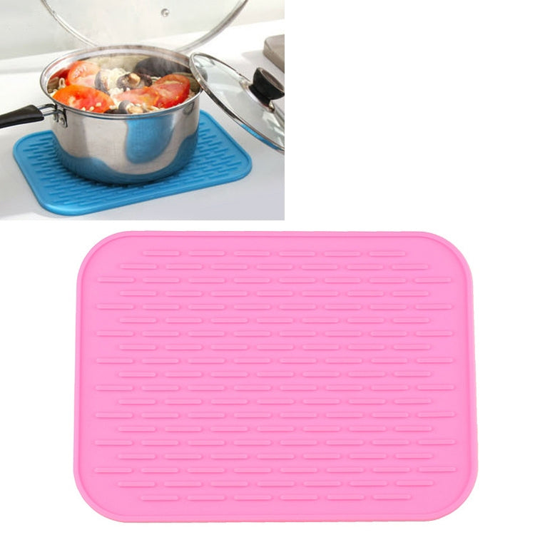 Thicken Colorful Silicone Insulation Mat European Anti-burning Pot Pad Table Waterproof Phone Pad Pink