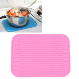 Thicken Colorful Silicone Insulation Mat European Anti-burning Pot Pad Table Waterproof Phone Pad Pink