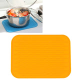 Thicken Colorful Silicone Insulation Mat European Anti-burning Pot Pad Table Waterproof Phone Pad Orange