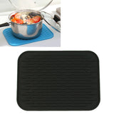 Thicken Colorful Silicone Insulation Mat European Anti-burning Pot Pad Table Waterproof Phone Pad Black