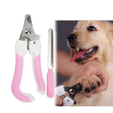 Two-piece Pet Toe Stainless Steel Cat and Dog Nail Clipper Filee, S, L S Pink