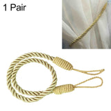 1 Pair Hand-wound Curtain Straps Curtain Rope Curtain Tassels Straps Yellow
