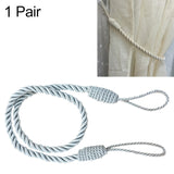 1 Pair Hand-wound Curtain Straps Curtain Rope Curtain Tassels Straps Silver Grey