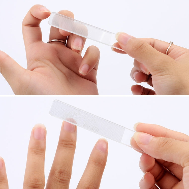 5 PCS Nano Crystal Glass Nail File Manicure Polish Manicure Tool, Plastic Box