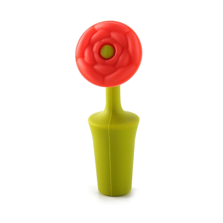 3 PCS Creative Wine Drink Preservation Stopper Flower Silicone Wine Stopper, 3 PCS Rose Stopper, 3 PCS Red Sun Flower Beer Stopper, 3 PCS Leaf Beer Stopper
