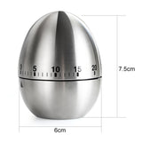Mechanical Egg Kitchen Cooking Timer Alarm 60 Minutes Stainless Steel Kitchen Tools, Mechanical Egg Timer