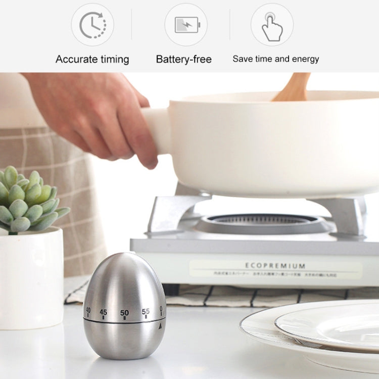 Mechanical Egg Kitchen Cooking Timer Alarm 60 Minutes Stainless Steel Kitchen Tools, Mechanical Egg Timer