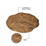 2 PCS Wood Placement Table Mats Tableware Pad Lotus Shape Tea Cup Bowl Decoration, Table Mats 1