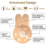 1 Pair Breast Lift Tape Intimates Sexy Underwear Accessories Reusable Silicone Push Up Breast Nipple Cover Invisible Adhesive Bra, AB Size (diameter: 9cm), CD Size (diameter: 11cm)