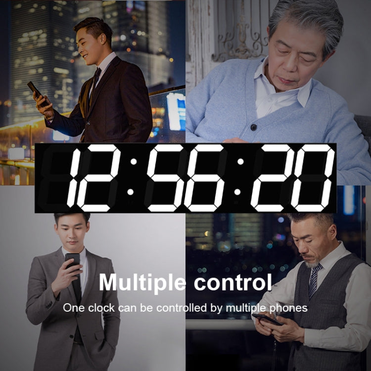 Creative LED Digital Wall Clock Multi-function WIFI Clock, 6 Bit Hollow WIFI, 6 Bit Sealed Box WIFI