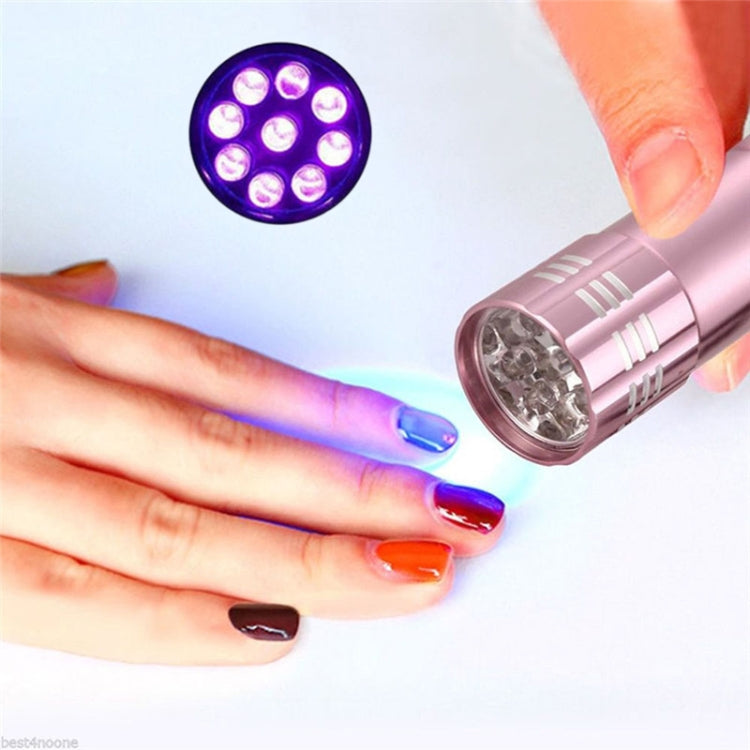 2 PCS Nail Dryer Mini LED Flashlight UV Lamp Portable For Nail Gel Fast Dryer