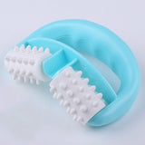 T9142 Plastic Manual Two-wheel Massager Round Handle Massager