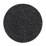 2 PCS PP Round Oval Woven Placemat, Diameter 36cm, Diameter 18cm
