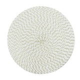 2 PCS PP Round Oval Woven Placemat, Diameter 36cm, Diameter 18cm