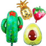 Shaped Fruit Shape Aluminum Film Balloon Fruit Party Children Birthday Dress up Balloon, Cactus, Strawberry, Pineapple, Avocado