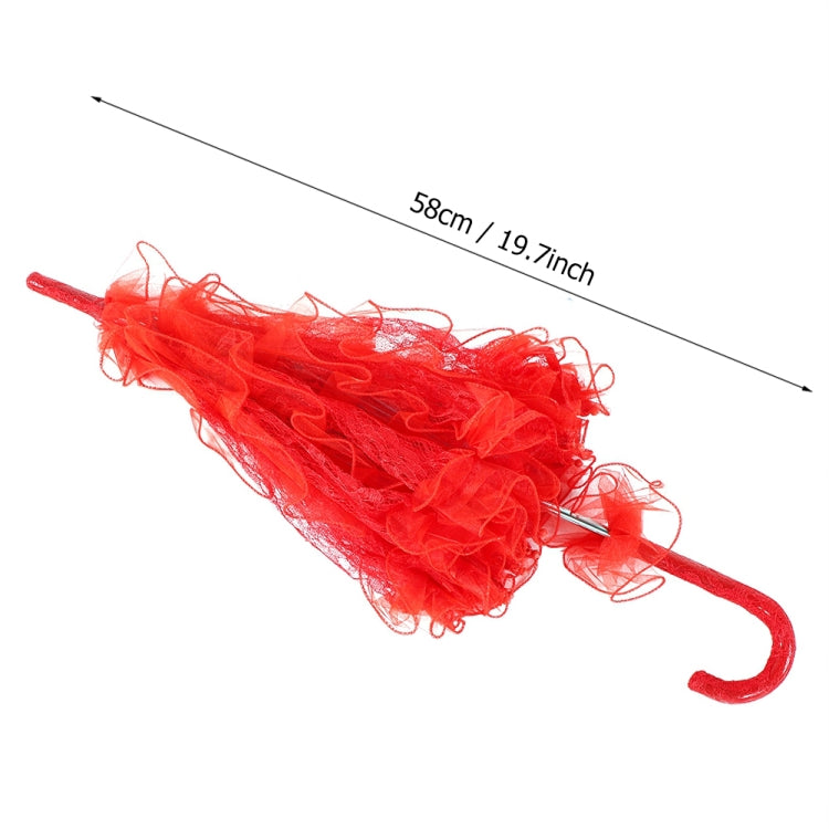 Wedding Parties Bridal Lace Cotton Umbrella Dancing Photography Prop Umbrella, Pink, Red, Purple, Green, Black, Rose Red, White, Orange, Blue