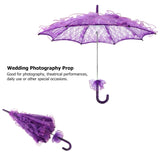 Wedding Parties Bridal Lace Cotton Umbrella Dancing Photography Prop Umbrella, Pink, Red, Purple, Green, Black, Rose Red, White, Orange, Blue