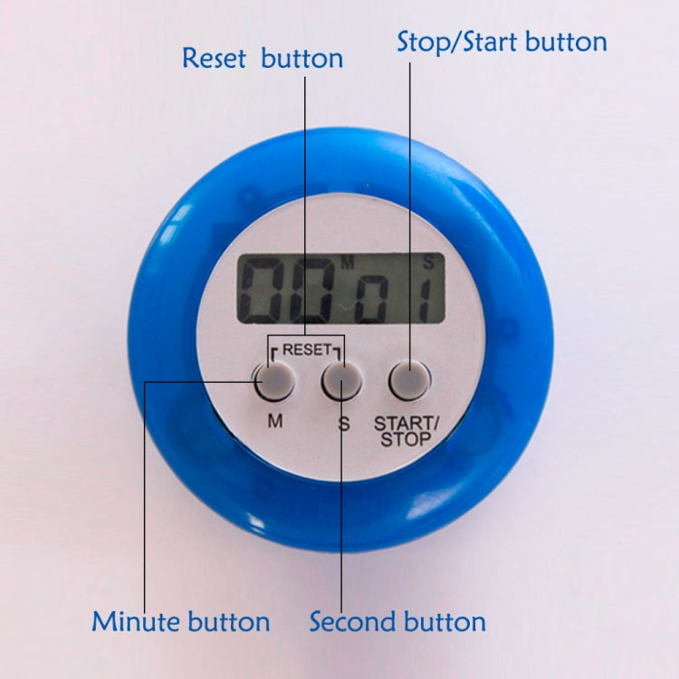 Round Magnetic Digital Countdown Timer Alarm Stand Kitchen Timer Cooking Alarm Clock, Round Digital Countdown Timer