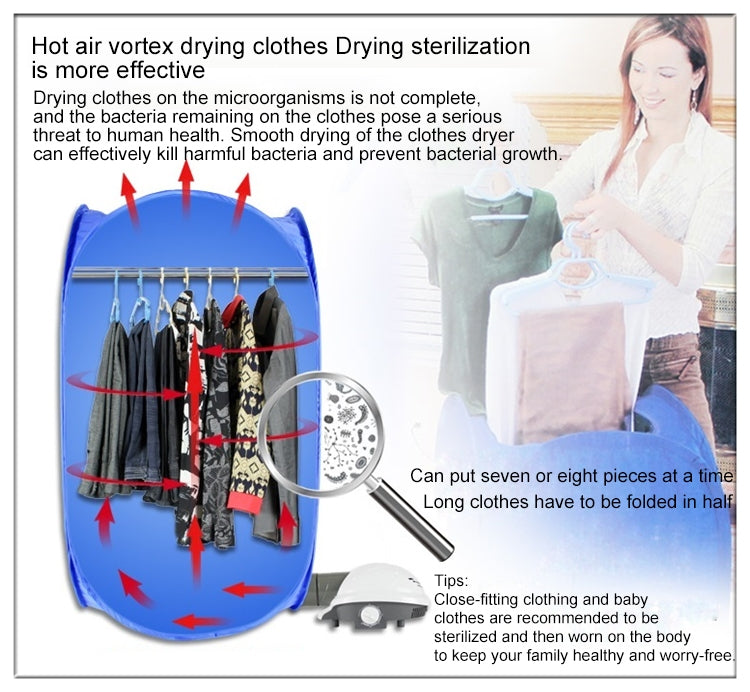 Foldable Free Installation Portable Household Mini Clothes Dryer, Mini Clothes Dryer