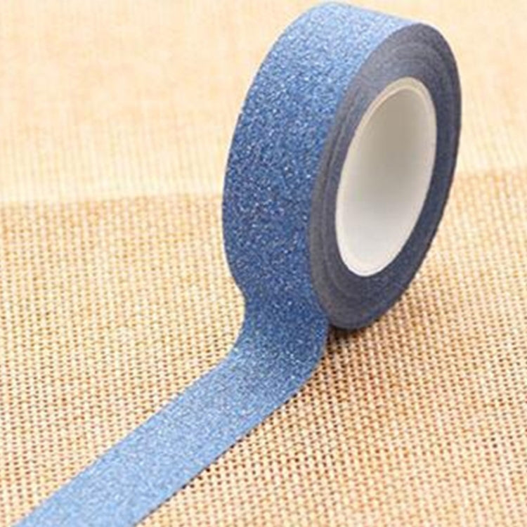 Flash Washi Sticky Paper Tape Label DIY Decorative Tape, Length: 10m, Golden Yellow, Rose Red, Sky Blue, Skin Pink, Orange, Green, Pink, Silver, Royal Blue, Coffee, Black, Floral, Light Gold, Jasper, Dark Blue