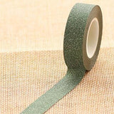 Flash Washi Sticky Paper Tape Label DIY Decorative Tape, Length: 10m, Golden Yellow, Rose Red, Sky Blue, Skin Pink, Orange, Green, Pink, Silver, Royal Blue, Coffee, Black, Floral, Light Gold, Jasper, Dark Blue