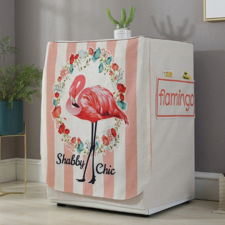 Cartoon Cotton and Linen Drum Roller Washing Machine Dust Cover, 83x60x60cm