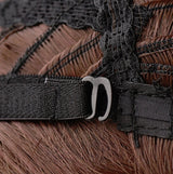 Women's Wool Long Hair With Bangs Natural Fluffy Wig, Pink Brown (Brown On Top) 54CM, Haze Blue (Black On Top ) 54CM, Cold Brown 54CM, Black Brown 54CM