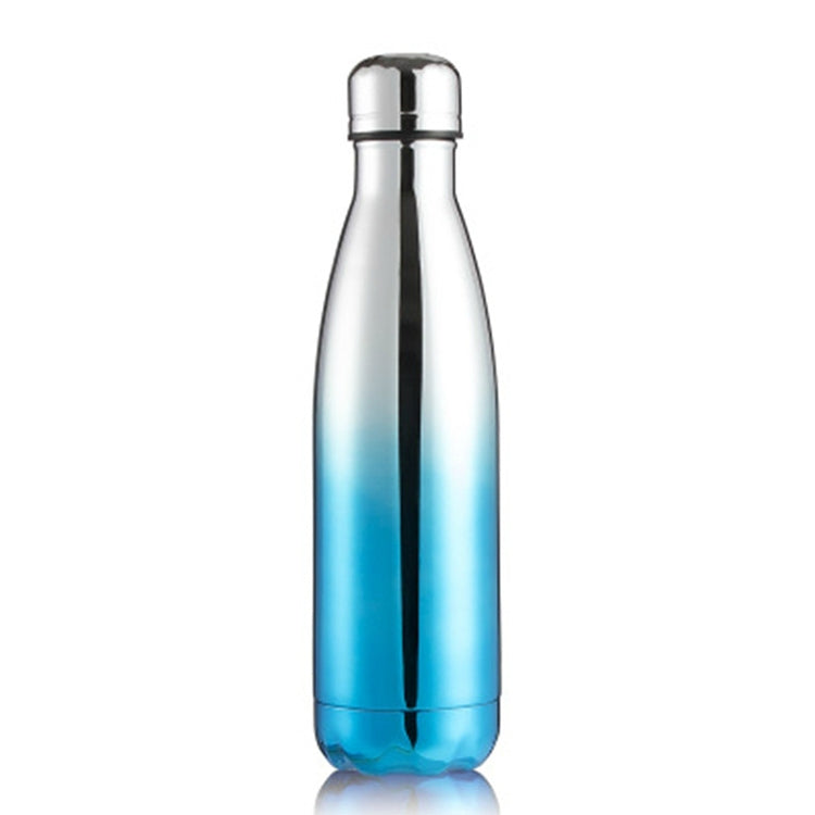 Thermal Cup Vacuum Flask Heat Water Bottle Portable Stainless Steel Sports Kettle, 500ml 500ml Silver Blue