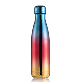 Thermal Cup Vacuum Flask Heat Water Bottle Portable Stainless Steel Sports Kettle, 500ml 500ml Blue Red Gold