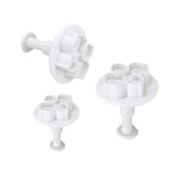 2 Set Silicone Hydrangea Fondant Cake Decorating Flower Blossom Mold, 3 PCS Hydrangea