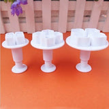 2 Set Silicone Hydrangea Fondant Cake Decorating Flower Blossom Mold, 3 PCS Hydrangea
