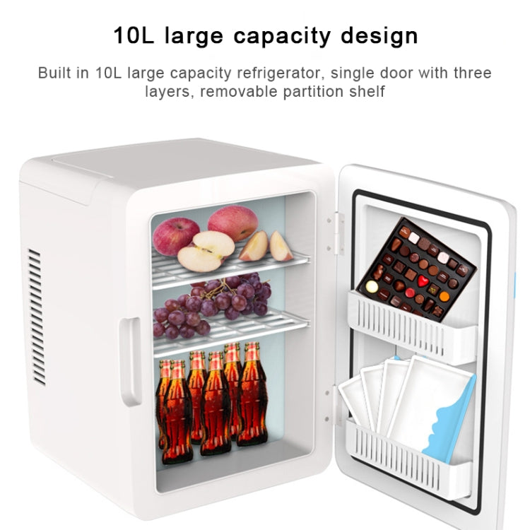 10L Mini Refrigerator Car Home Dual-use Small Dormitory Refrigerator, CN Plug, 10L Mini Refrigerator