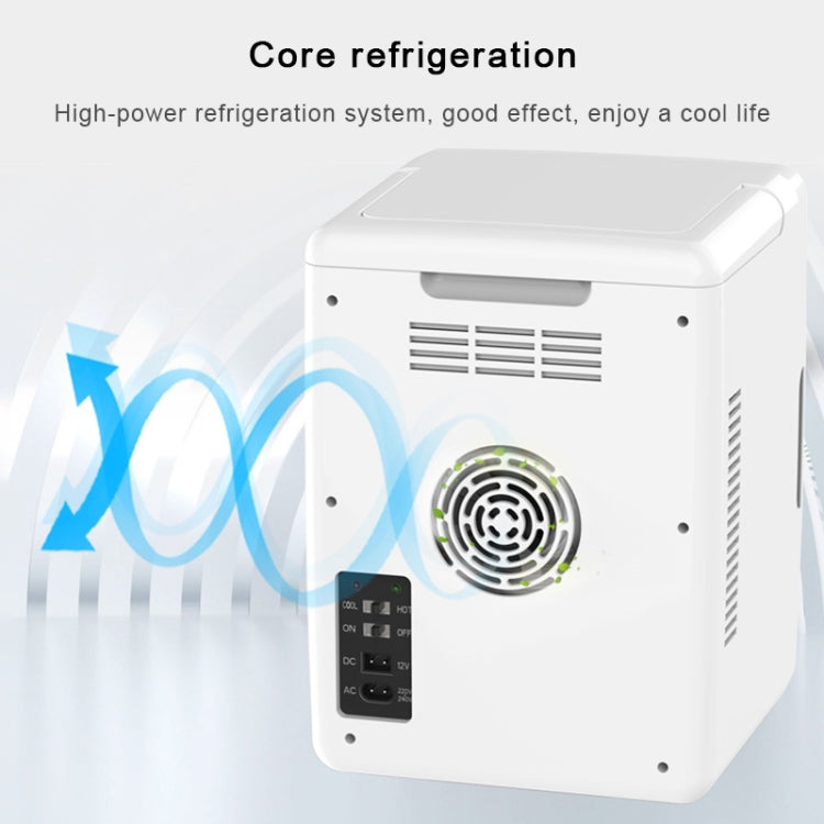 10L Mini Refrigerator Car Home Dual-use Small Dormitory Refrigerator, CN Plug, 10L Mini Refrigerator