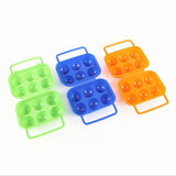 Portable Handle 6 Eggs Plastic Container Egg Storage Box Case, 6 Eggs Green, 6 Eggs Orange, 6 Eggs Blue