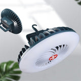USB Rechargeable Fan Lamp Live Broadcast Multi-function Tent Camping Lamp, Fan Light, Fan Light + Bracket