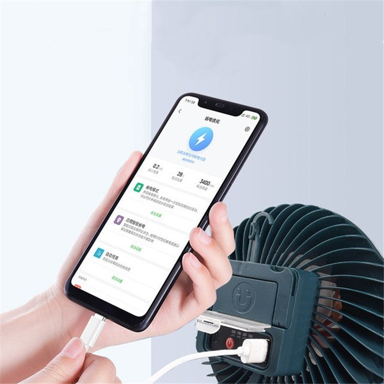 USB Rechargeable Fan Lamp Live Broadcast Multi-function Tent Camping Lamp, Fan Light, Fan Light + Bracket