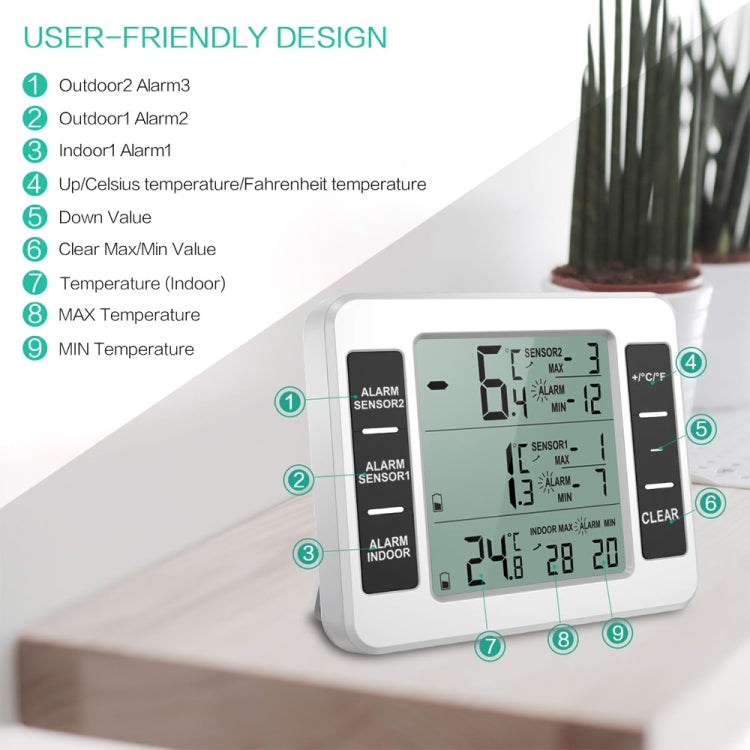 Home Wireless Refrigerator Thermometer, Refrigerator Thermometer