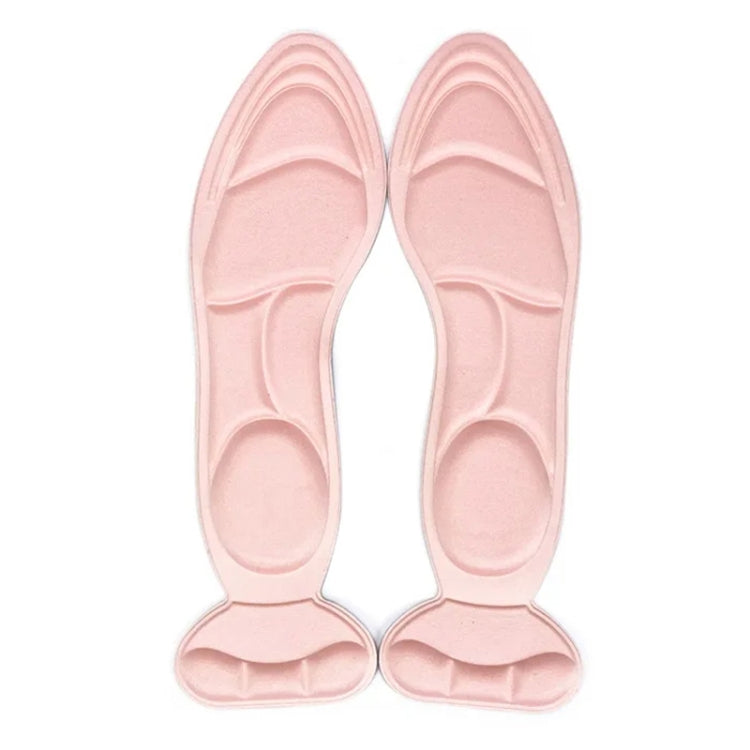 2pcs /Pair 8D Pad Inserts Heel Post Back Breathable Anti-Slip For High Heel Shoe Insole Round Pink