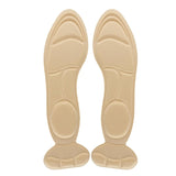 2pcs /Pair 8D Pad Inserts Heel Post Back Breathable Anti-Slip For High Heel Shoe Insole Round Apricot