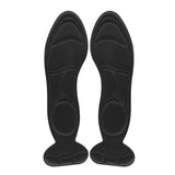 2pcs /Pair 8D Pad Inserts Heel Post Back Breathable Anti-Slip For High Heel Shoe Insole Round Black