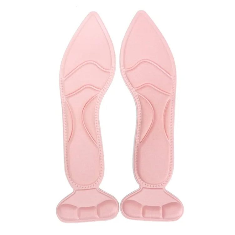 2pcs /Pair 8D Pad Inserts Heel Post Back Breathable Anti-Slip For High Heel Shoe Insole Pointed Powder