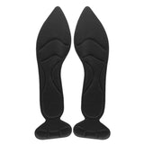 2pcs /Pair 8D Pad Inserts Heel Post Back Breathable Anti-Slip For High Heel Shoe Insole Pointed Black